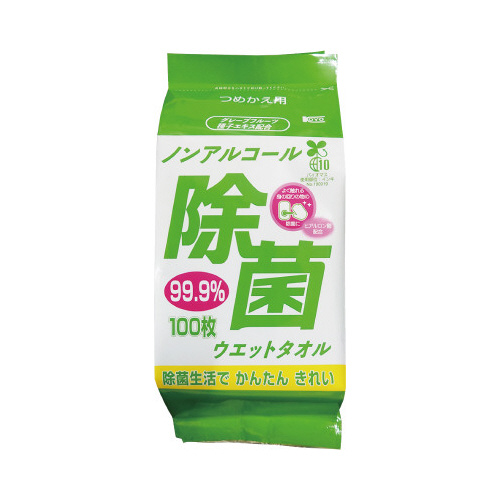 ノンアルコール除菌ウェット詰替　１００枚入画像