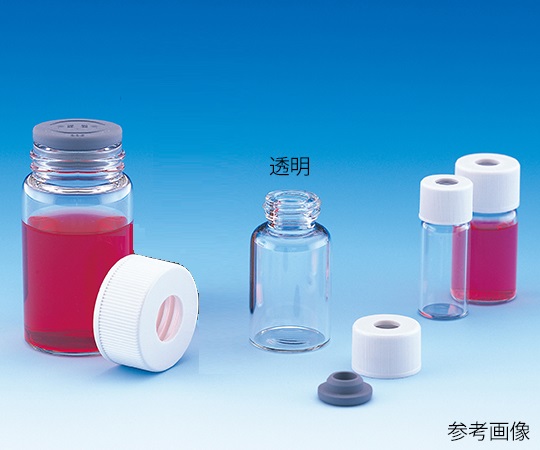 ガスクロバイアル　透明　（メラミンキャップ・ブチルゴム栓　標準セット）　15mL　50本入　SVG-15画像
