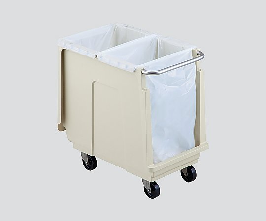 ランドリーカート 400×650×650mm 持ち手部分が目立つ、シンプルなデザインのカートが横向きに置かれている状態