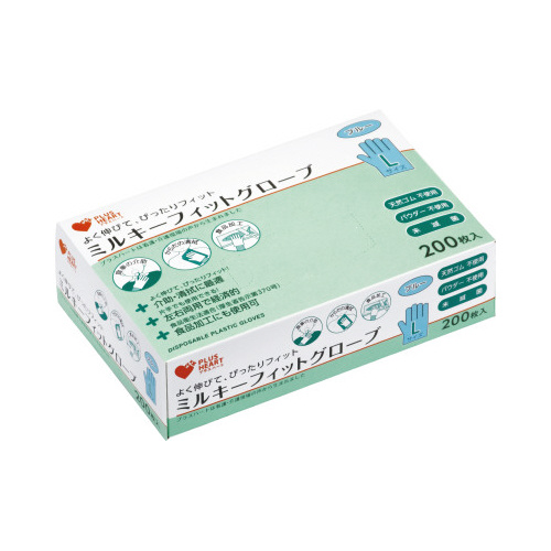 ＰＨミルキーフィットグローブ　Ｌ　ブルー２００枚入画像