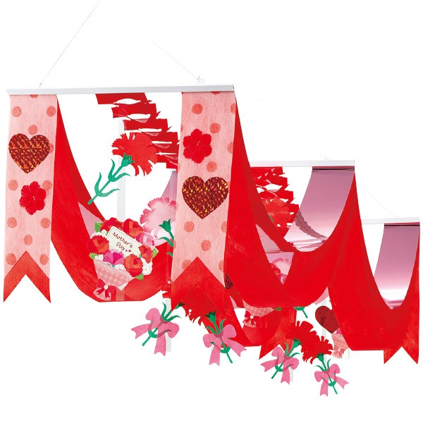 母の日プレゼントプリーツ2連ペナント画像