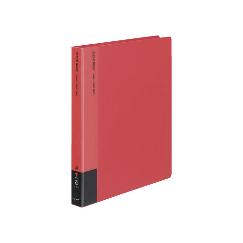 クリヤーブック替紙式　赤　Ａ４縦背幅３３ｍｍ画像