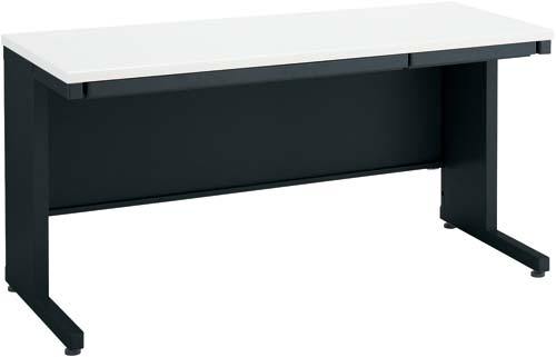 インベント平机奥行６００幅１４００ホワイト脚ＢＫ