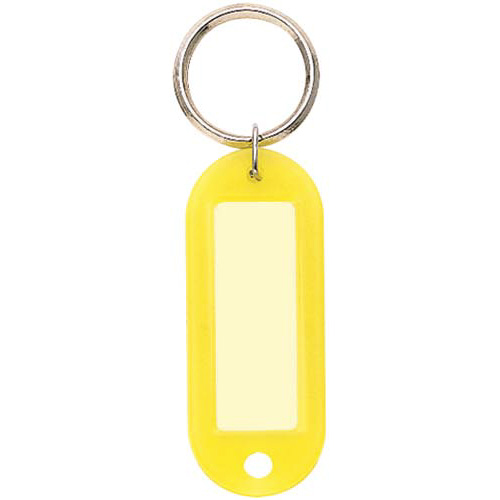 キーホルダー型名札両面大ＰＰ製４２×１７黄×１０画像
