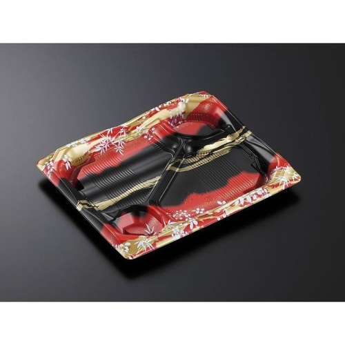 中央化学 弁当容器 CT 波音V 24-20C かのかR-BK 本体画像