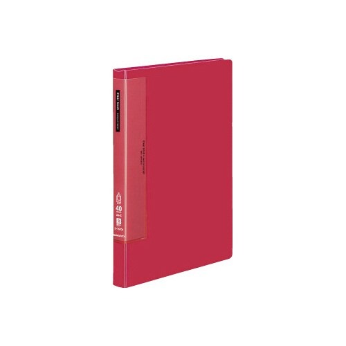 クリヤーブックウェーブカット　固定式Ａ４縦４０Ｐ赤画像