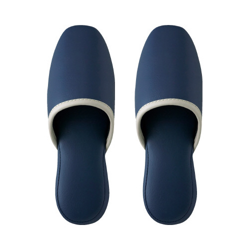 ラインビニールスリッパＬネイビー１足画像