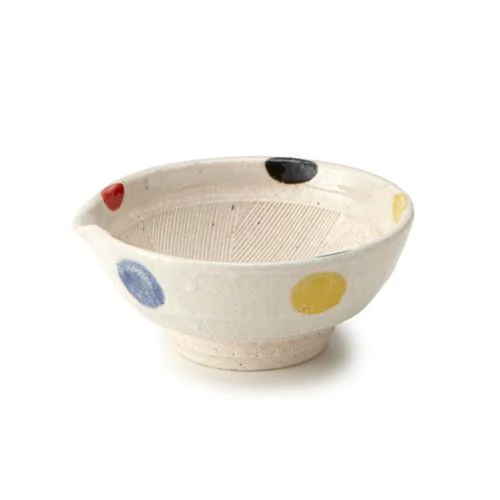 すり鉢 4号 12cm 片口 水玉 和食器 陶器画像