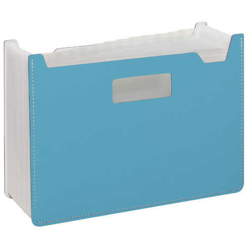 ﾊﾟﾋﾟｴﾘ ﾄﾞｷｭﾒﾝﾄｽﾀﾝﾄﾞ A4ﾜｲﾄﾞﾖｺ 12仕切り13ﾎﾟｹｯﾄ ﾌﾞﾙｰ 1個画像