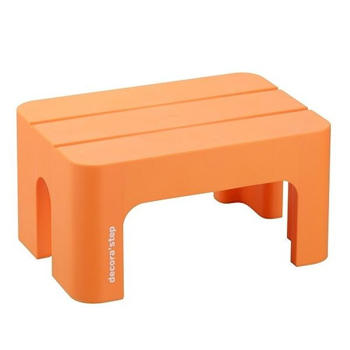 踏み台 いす squ＋ デコラステップ S 幅39cm 高さ20cm オレンジ画像