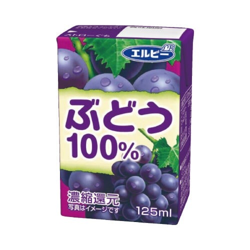 ぶどう１００％１２５ｍｌ　３０本画像
