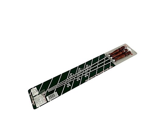 木柄角型バーベキュー串（三本組）（クロームメッキ）460mm画像