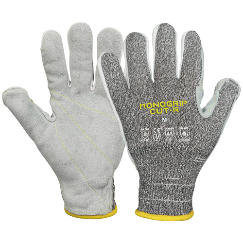 monotek ﾓﾉｸﾞﾘｯﾌﾟｶｯﾄR 杢ｸﾞﾚｰ Lｻｲｽﾞ 1双画像