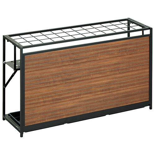 ｱﾙﾐﾌｫｰﾙﾃﾞｨﾝｸﾞ傘立て 36本用 ﾌﾞﾗｳﾝ&ﾌﾞﾗｯｸ 1台