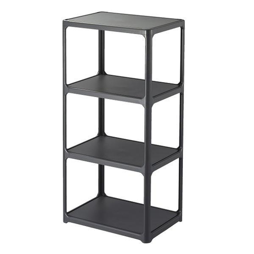 ラック 3段 収納棚 収納 カラーボックス 組立品 カタス ダークグレー画像