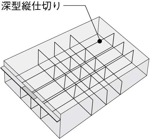レターケース＜ＵＮＩＦＥＥＬ＞仕切板　深型縦仕切り画像
