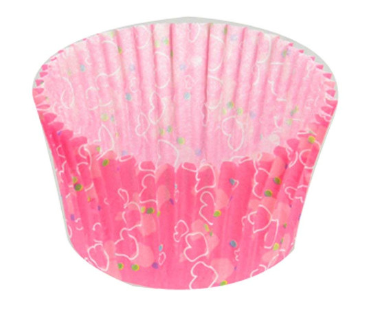 ベイクイージー　紙製カップケーキ焼型　75mm（しゃぼんハート）　50枚入画像