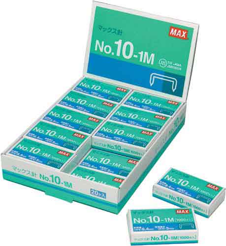 ホッチキス　１０号針　１０００本入　２０箱画像