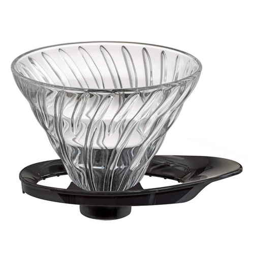 V60 耐熱ガラス透過ドリッパー 02 ブラック画像