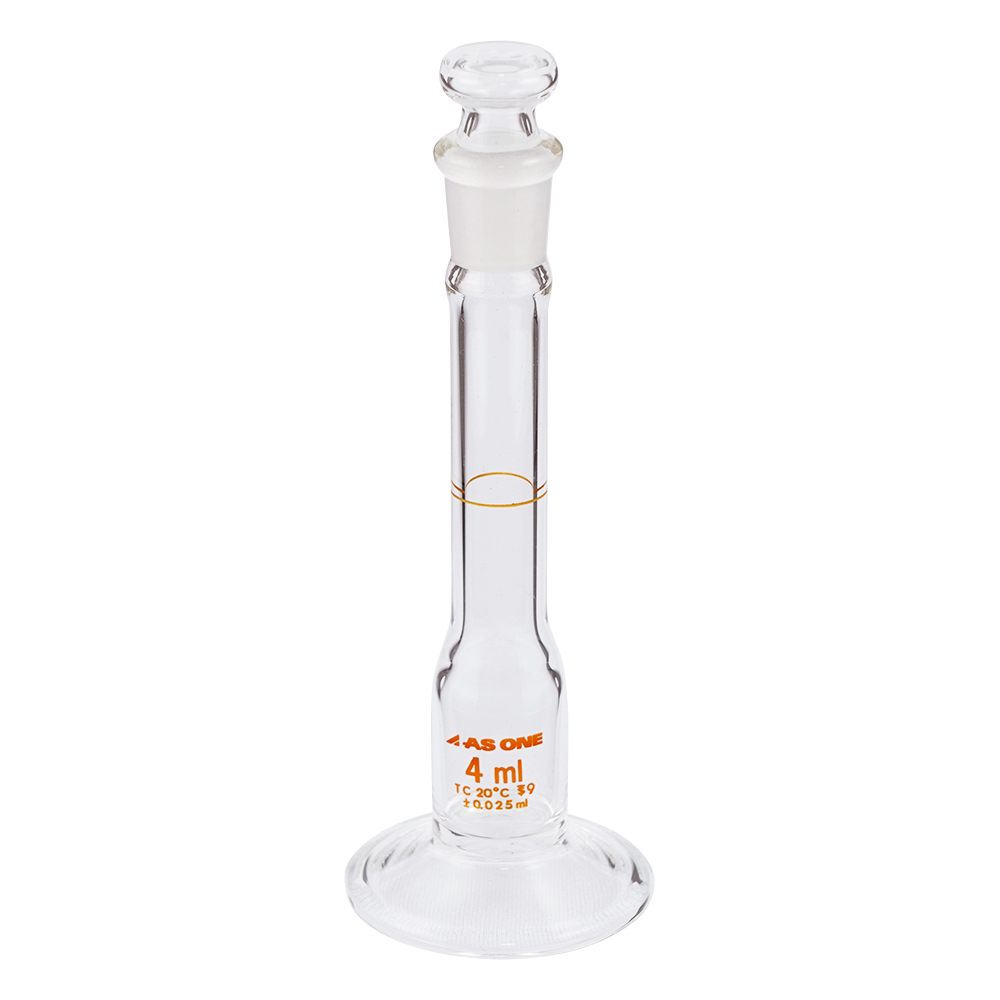 台付メスフラスコ　　白　4mL画像