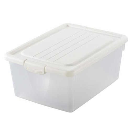 収納ボックス ハコス Mサイズ クリアホワイト画像