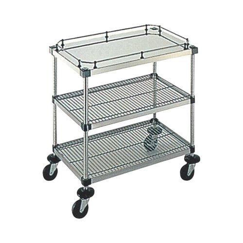 店舗備品 弁慶シェルフワゴン 3段 4-3-GB-2M-9-L