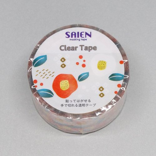 ラッピング用品 マスキングテープ SAIEN ツバキ 20mm×3m カミイソ産商 [ケース販売]画像
