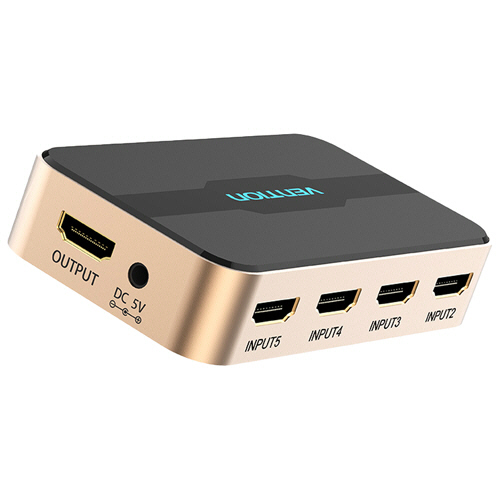 HDMIスイッチャー 5 In/1 Out ゴールド 1台