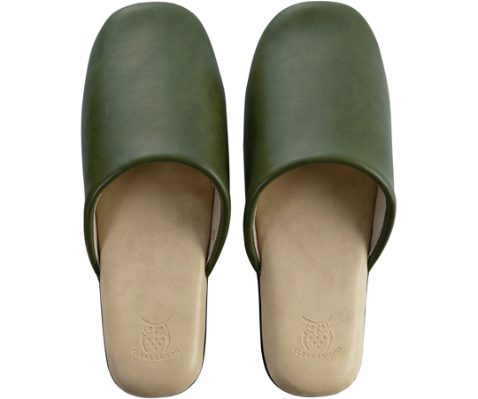 お手入れ簡単 拭ける 耐薬品スリッパ バイカラー LLサイズ（約26～28cm） グリーン画像