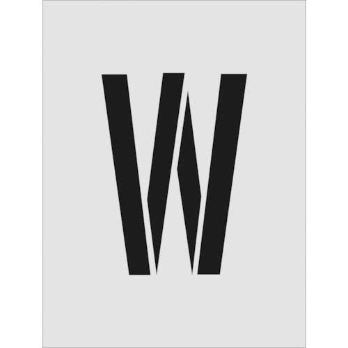 ステンシル　W　文字サイズ250×125mm　1枚画像