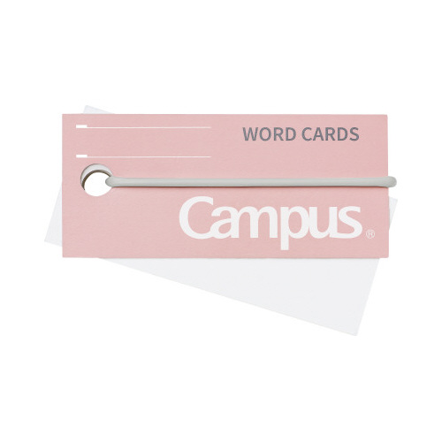 キャンパス　バンドでまとまる単語カード　桃　８５枚