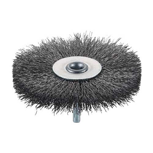 軸付ﾎｲｰﾙﾌﾞﾗｼ(軸径6mm)(ｽﾃﾝﾚｽ) 線径0.3mm 外径100mm 1個画像