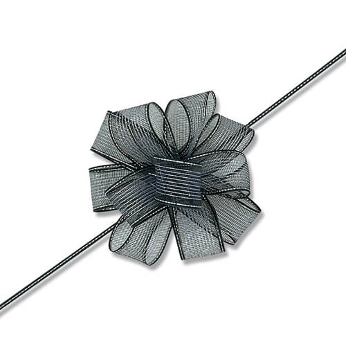 ワンタッチフラワーリボン ２４×２０ クロ画像