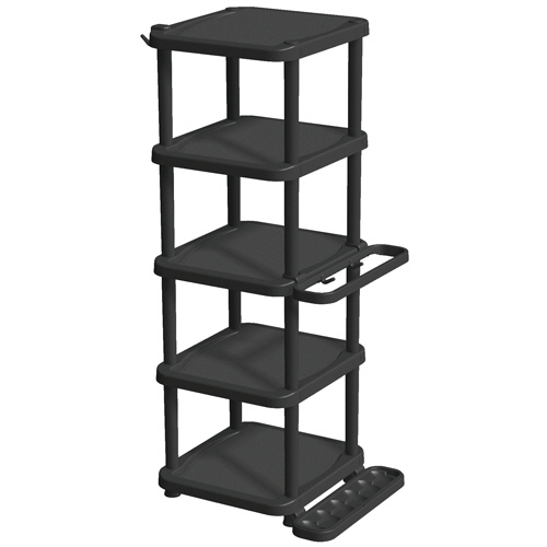 ﾌﾟﾛﾌｨｯｸｽ くつ置けるん棚 5段 ﾌﾞﾗｯｸ 1台