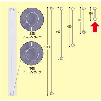 ヒートンロット棒（150mm）画像