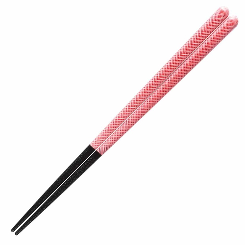 箸 20.5cm 色紬 本乾漆塗 ピンク画像