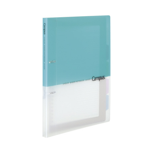プリントもとじやすい２穴バインダー　Ａ４　水色画像