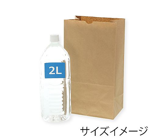 角底袋　No.14　未晒無地　100枚 白い袋が並んでいる状態、上部は開いたままの様子。