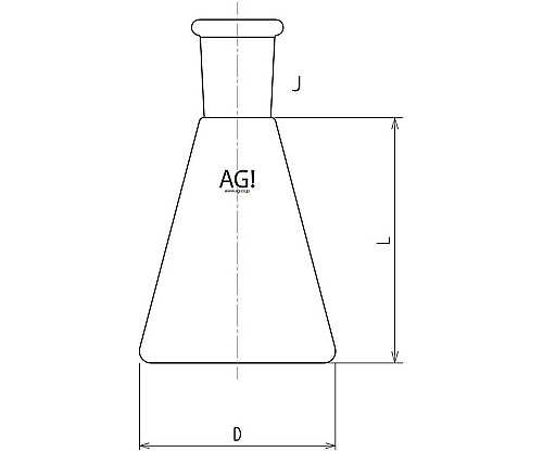 セミ・ミクロ三角フラスコ　10mL　15/20画像