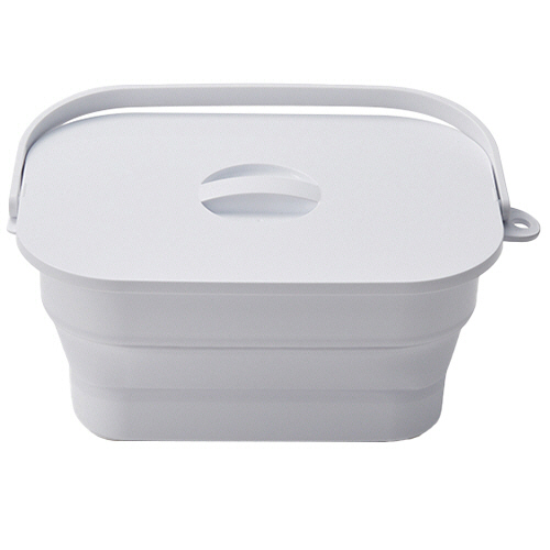 折りたためる つけ置き洗いﾊﾞｹﾂ 7L ﾎﾜｲﾄ 1個画像