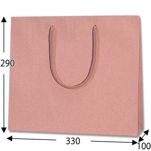 マットな塗工タイプでローズレッドの手提げ紙袋