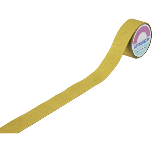 滑り止めﾗｲﾝﾃｰﾌﾟ 黄 SV-55Y 50mm幅×5m ｱﾙﾐ+鉱物粒子 屋外用 1巻画像