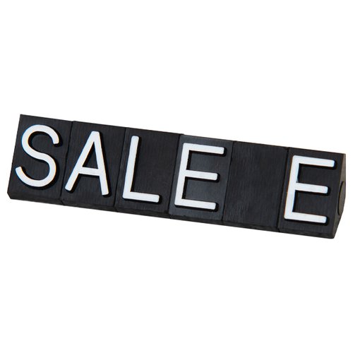 陳列備品 ニュープライスキューブ補充L用(5セット) 黒/白 SALE 友屋 黒と白のカラーボックスが並んでいる状態