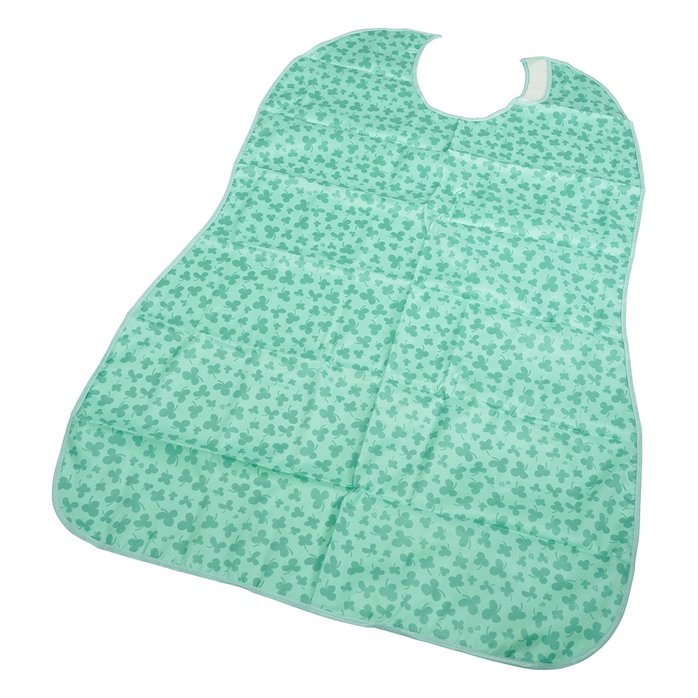 長持ちする大きなお食事エプロン（グリーン）画像