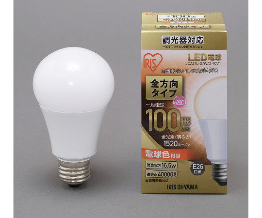 LED電球　全方向　調光　100形相当　電球色画像
