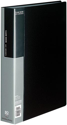 クリヤーブックベーシックＡ４縦８０ポケット黒１０冊画像