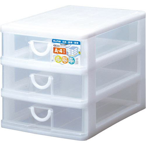 エルピスＡ４　浅型３段　白　１個画像