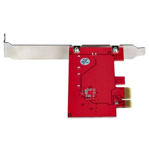 SATA　2ポート増設　PCI　Expressインターフェースカード　1個 黒い基盤にエフェクト処理用ポートが並ぶ状態