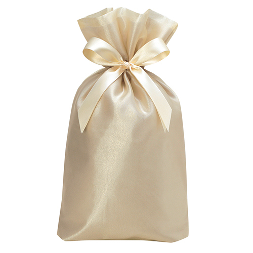 オーガンジー巾着ゴールド L画像