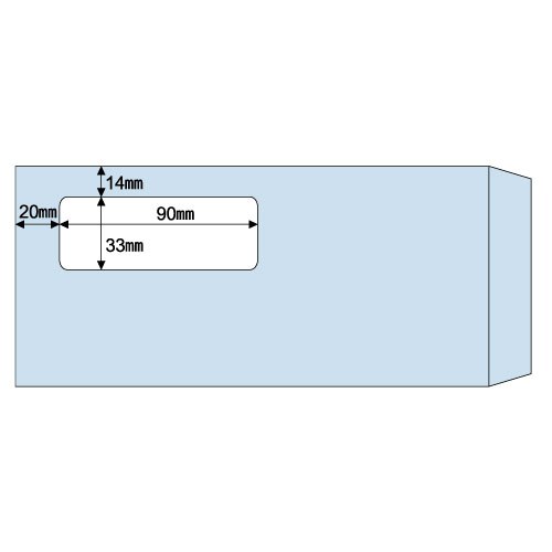 窓つき封筒 (給与明細書用/GB1150･BP1203専用) 215×100mm 1箱(1000枚)画像